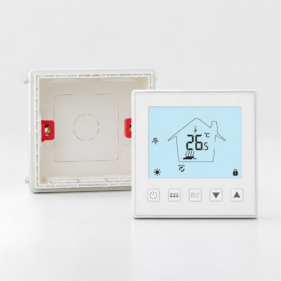 Termostato Wi-Fi AISEN FLOOR con caja empotrable.