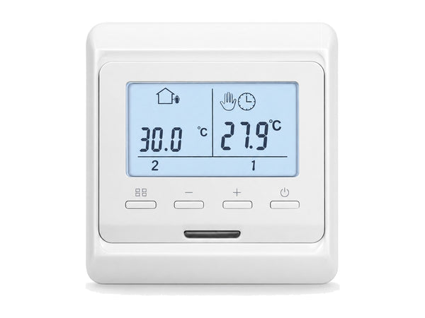 Termostato programável AISEN FLOOR E51 com visor digital.