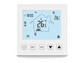 Termostato programável Wi-Fi branco AISEN FLOOR com visor digital.